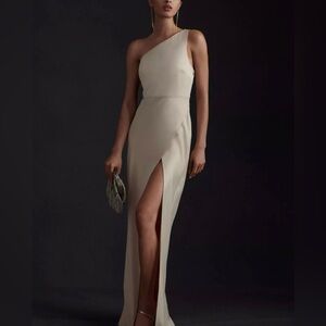 BHLDN Dylan Satin Charmeuse Dress - Champagne - unaltered - like new